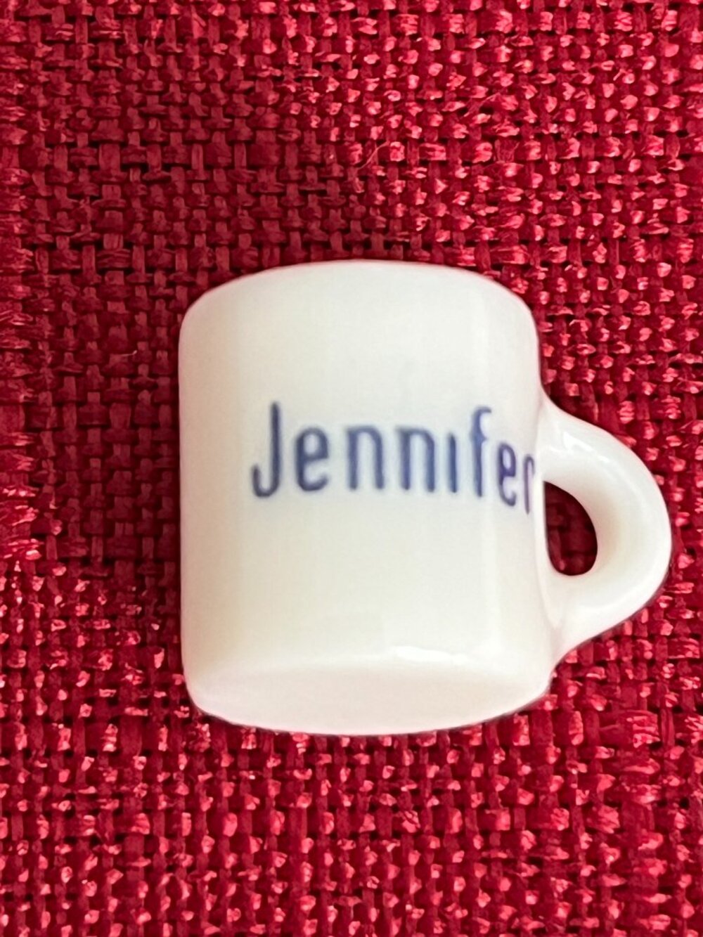 Vintage Miniature Ceramic Mug With Jennifer On It
